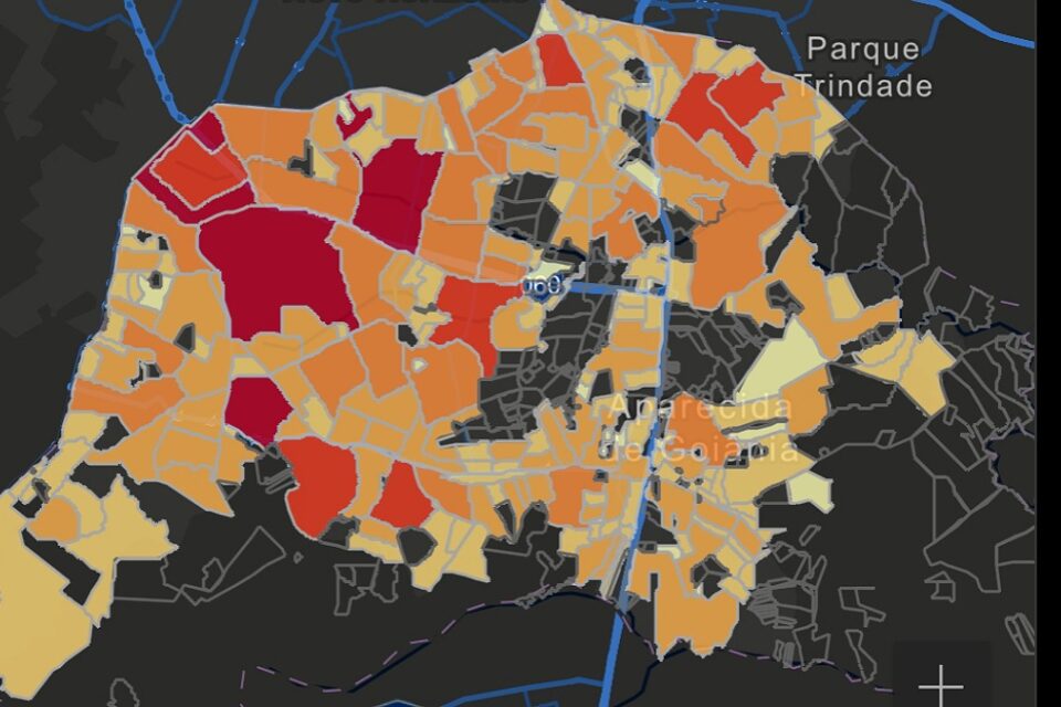 Mapa de calor de Aparecida