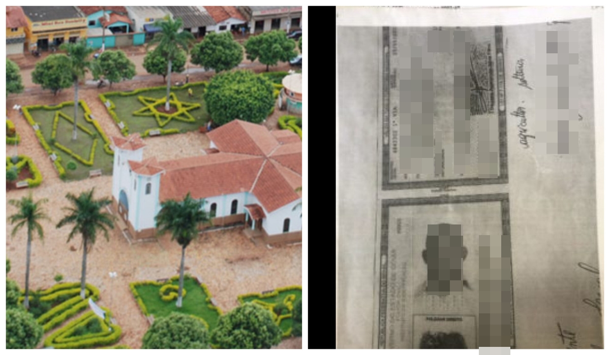 Suspeito foi preso após apresentar documentos falsos para transferência de terras em cartório de Itaguari (Foto: divulgação/PC)