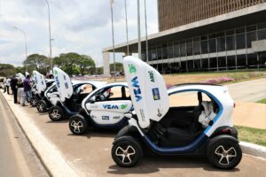 Frota de carros elétricos do GDF (Foto: Agência Brasília)