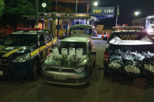 Carga com cerca de 300 kg de explosivos é apreendida com garimpeiros, em Campinorte