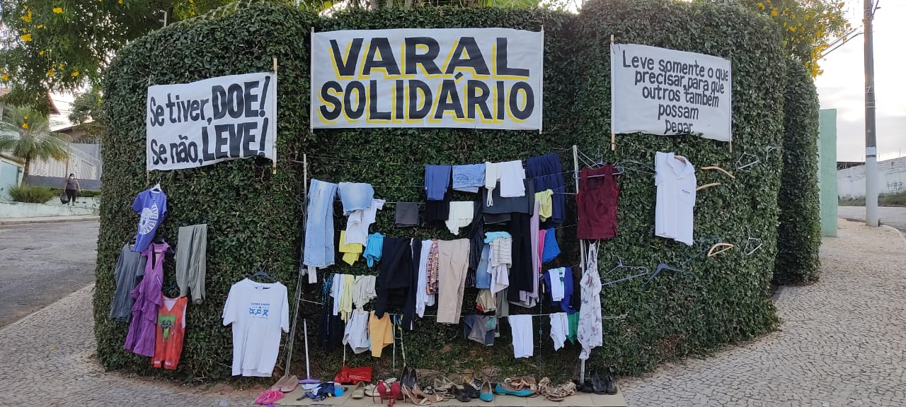 Varal Solidário em Goiânia, no Parque das Laranjeiras