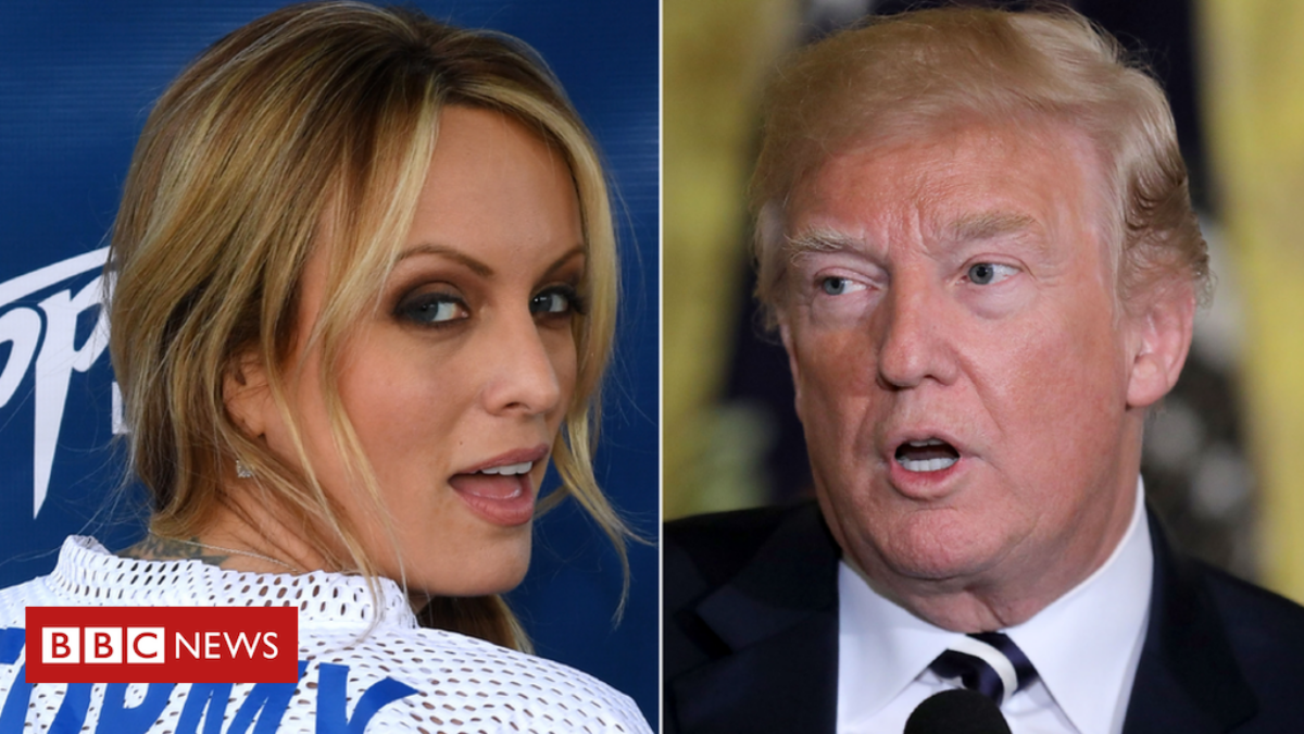 Atriz pornô Stormy Daniels e ex-presidente Donald Trump: processo encerrado (Foto: montagem)