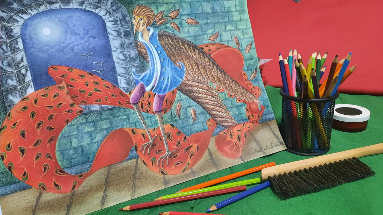 Metamorphosis - Autora Alessandra Fortunato - Técnica Lápis de Cor (Foto: Divulgação)