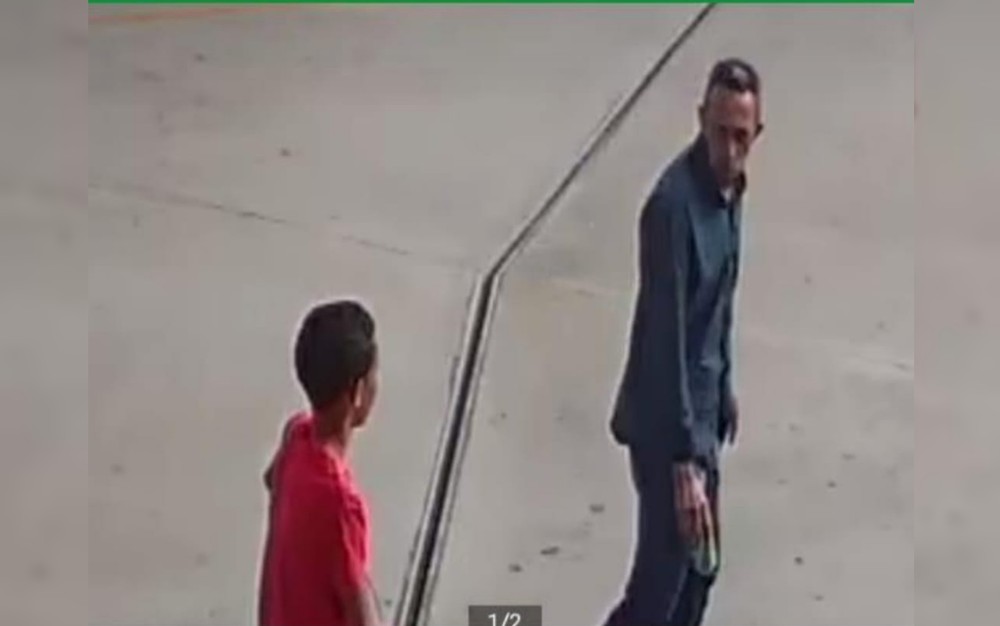 Polícia divulga imagem do homem que apedrejou animal em Aparecida (Divulgação/PolíciCivil)