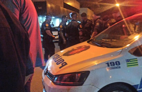 Polícia Militar atende a ocorrência, em Goiânia (Foto: Divulgação)