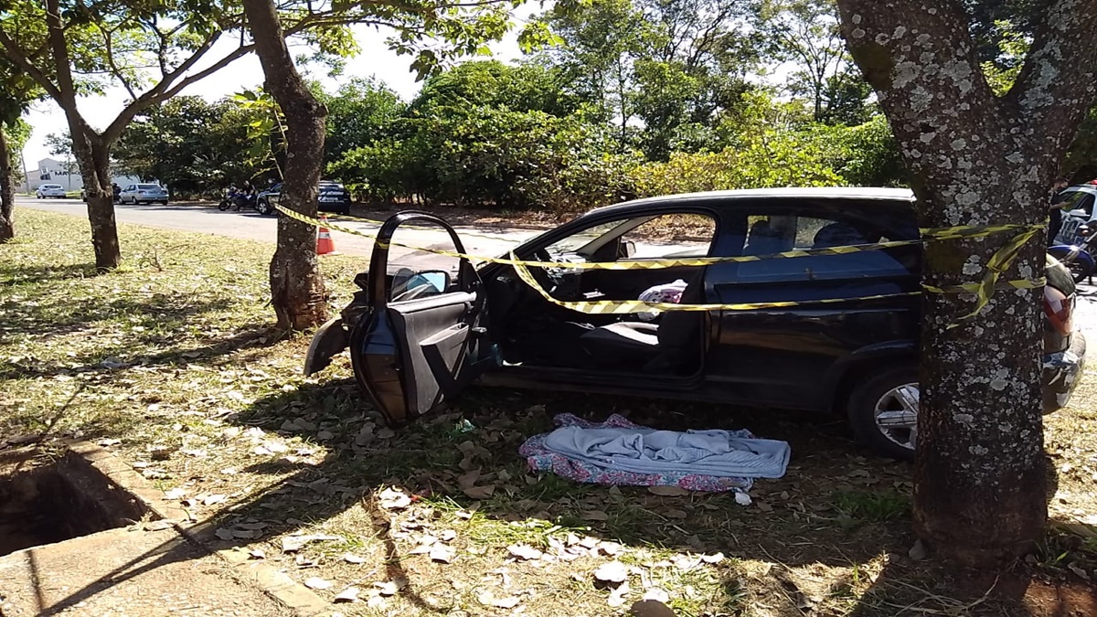 Uma criança de três anos morreu na manhã deste domingo (6), depois que o carro em que ela estava bateu em uma árvore em Goiânia. (Foto: divulgação/Dict)