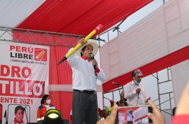 Pedro Castillo, presidente virtualmente eleito do Peru (Foto: Instagram @pedrocastillopresidente)