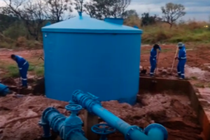 Chuva forte e granizo danificam estação de tratamento de água, em Senador Canedo