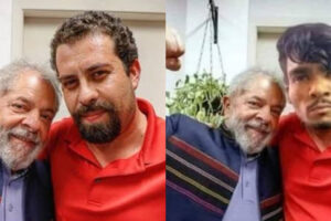 É falsa a imagem que mostra Lula ao lado de Lázaro