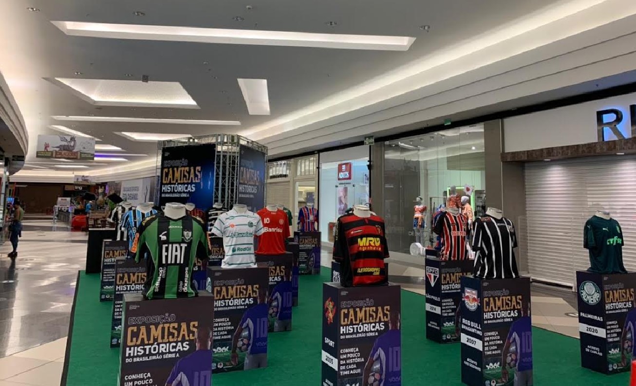 Passeio das Águas Shopping recebe 10ª Exposição de Camisas de Times de Futebol