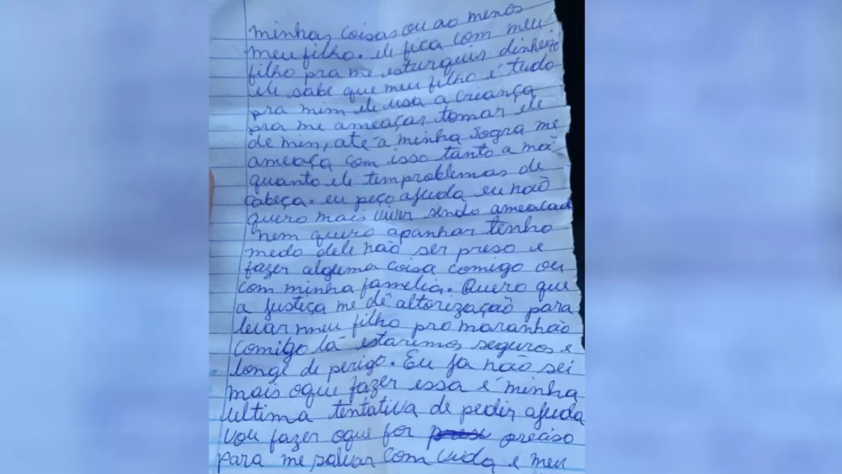 Uma jovem de 22 anos denunciou o marido por violência doméstica através de uma carta na cidade de Morrinhos. Homem foi preso.
