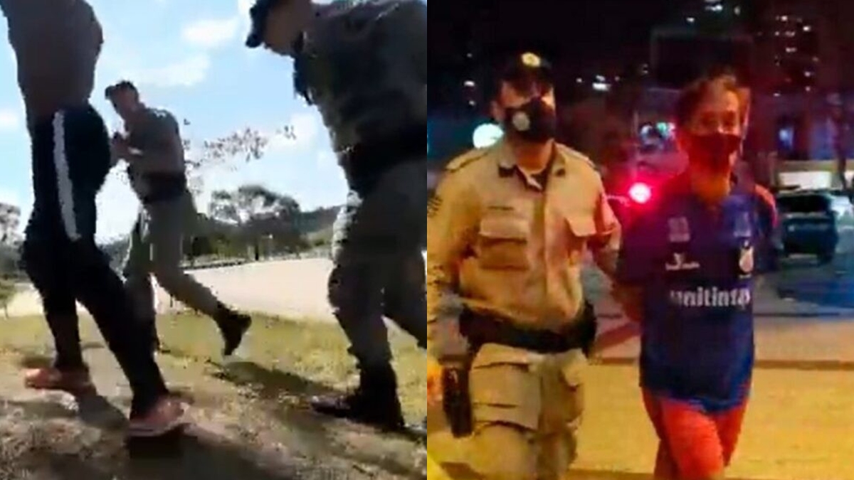 Abordagens da PM em Cidade Ocidental e Trindade são investigadas pelo MP. Procedimentos apuram Conduta de PMs contra youtuber e professor (Fotos: reprodução)