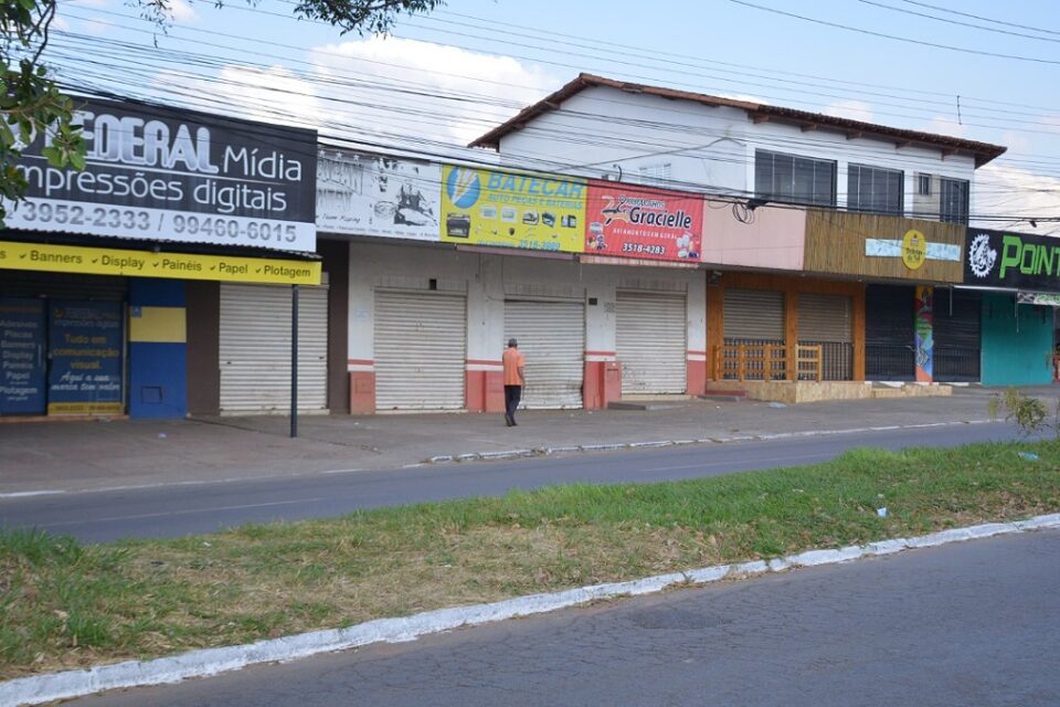 Macrozona fechada em Aparecida (Foto: Claudivino Antunes – prefeitura / Divulgação)