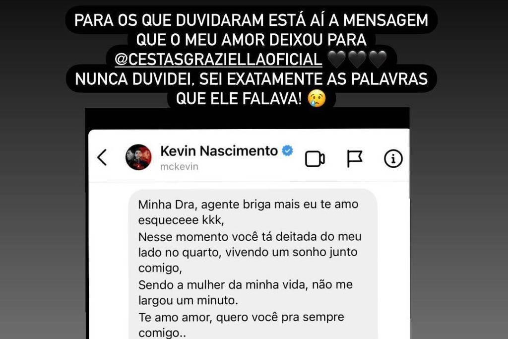 Viúva de MC Kevin rebate críticas sobre veracidade de carta deixada pelo funkeiro