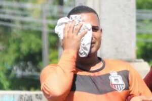 Arrumador Jonas França, que ficou cego de um olho (Foto: redes sociais)