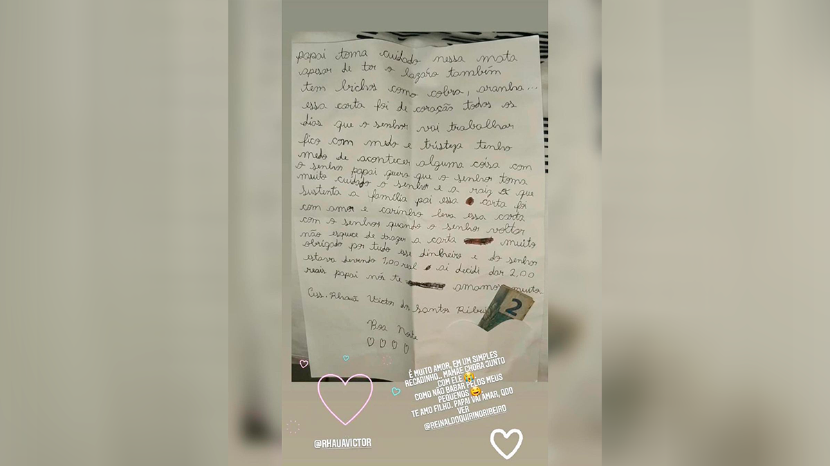 Caiado divulga carta de filho ao pai policial que atua na caçada à Lazaro Barbosa