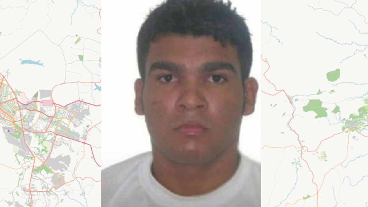 Lázaro Barbosa é suspeito de matar família inteira no DF e empreender fuga para Goiás. Buscas ocorrem em Edilândia (Foto: divulgação/PC)