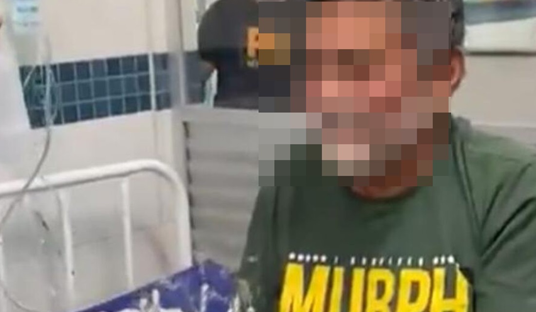 Paciente ganha festa, sopra vela sem respirador e divide bolo em hospital do RN (Foto: Reprodução/Twitter)Festa de aniversário com bolo e velas em ala covid é alvo de investigação no RN