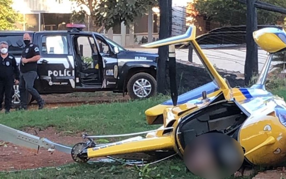 Queda de avião em Rio Verde (Foto: Reprodução/TVAnhanguera)