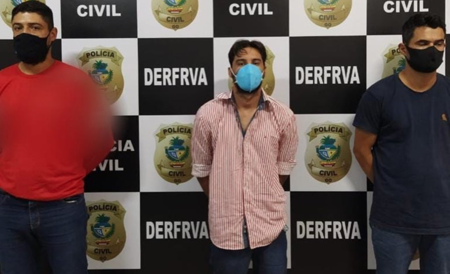 Trio especializado em roubo de caminhões, preso pela Polícia Civil (Foto: Divulgação/PC)