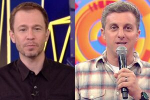 Faustão Super Dança dos Famosos Domingão Tiago Leifert pede que Huck chegue logo: 'Preciso de férias' Tiago Leifert anuncia chegada aos domingos; Luciano Huck apoia Faustão Globo domingo