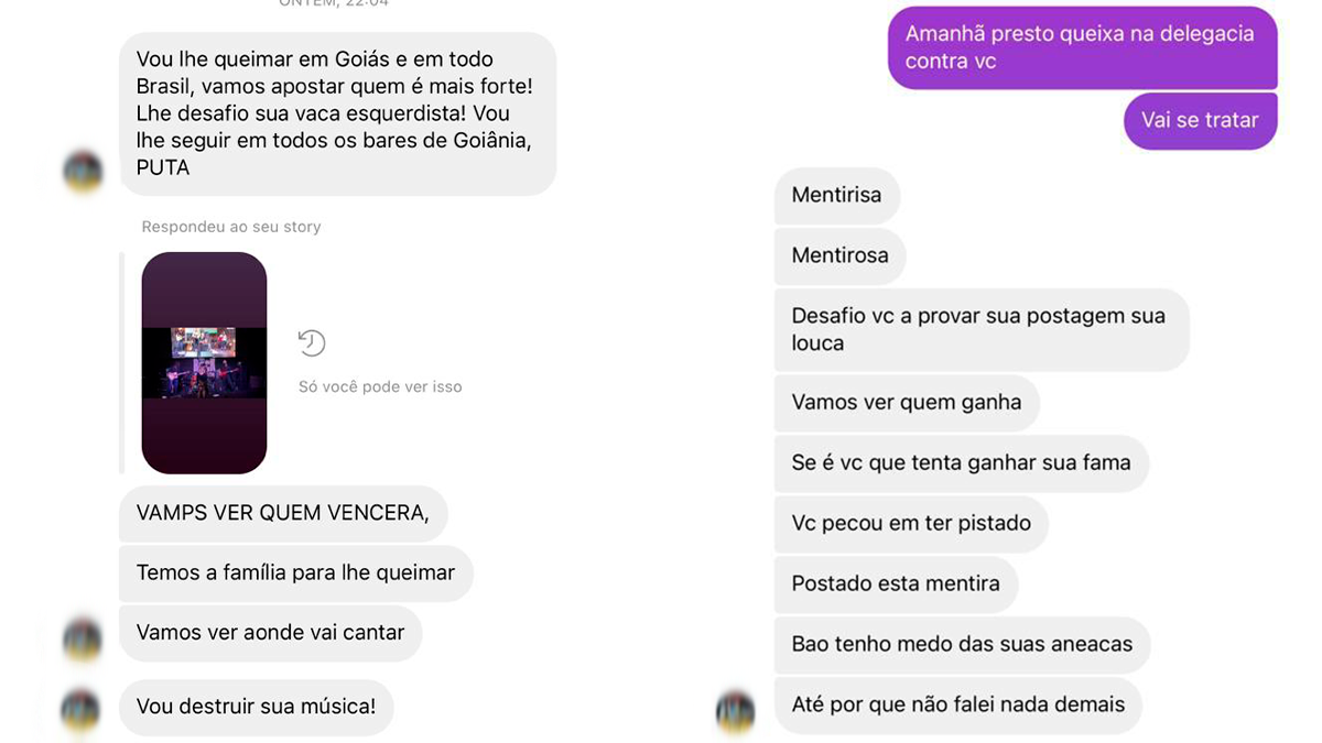 Cantora é ameaçada e xingada nas redes sociais por participar de ato anti-Bolsonaro