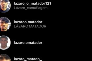 Perfis falsos de Lázaro nas redes sociais (Imagem: Reprodução/Instagram)