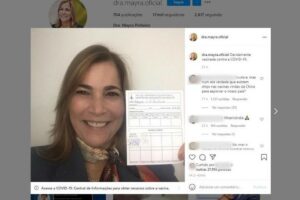Diversos seguidoras de Mayra Pinheiro a criticaram por ela ser imunizada contra do coronavírus com a vacina da AstraZeneca