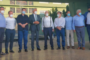 Henrique Meirelles, Gilberto Kassab e políticos do PSD visitam o governador Ronaldo Caiado (Foto: Tainá Borela/Mais Goiás)