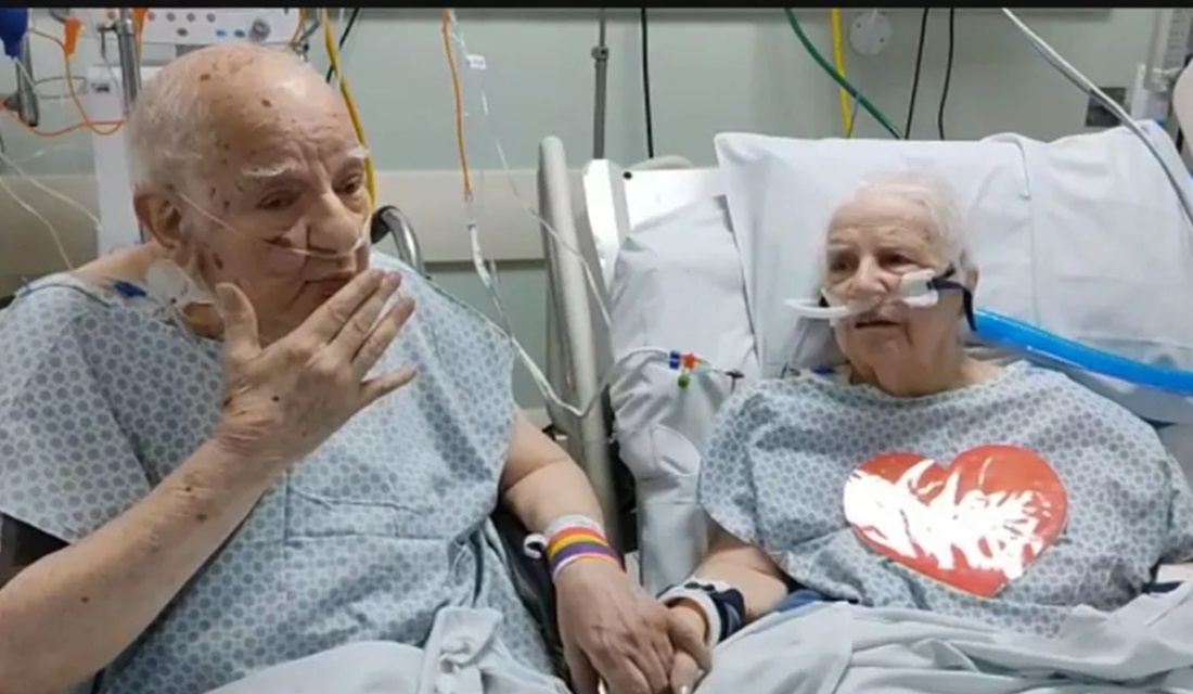 Dois idosos, juntos há mais de 66 anos, foram separados no início deste mês, ao serem internados em decorrência da covid-19. - Casal unido há 66 anos canta em reencontro após internação por covid; veja