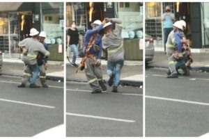 Grupo animou quem passou pela rua Siqueira Campos com os passos "raízes" do piseiro