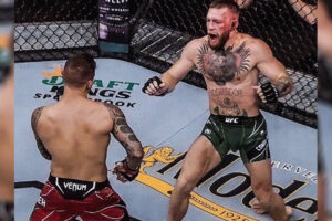 Fratura no tornozelo tirou o irlandês "The Notorious" da disputa desequilibrando a trilogia em favor de Dustin Poirier (Foto: reprodução/Canal Combate)