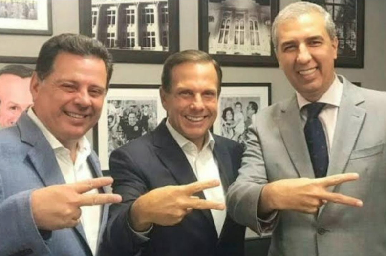 Marconi, João Doria e José Eliton (Foto: Divulgação)