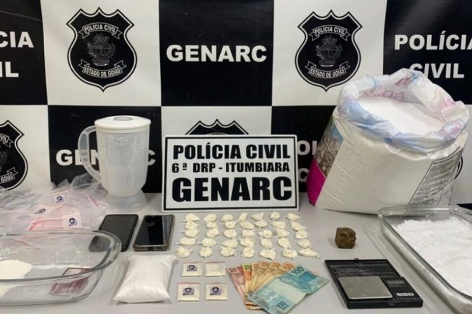 Apreensão de droga em Itumbirara (Foto: PC/ Divulgação)