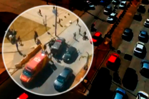 Cavalo escorrega e derruba policial que acompanha manifestação em Goiânia