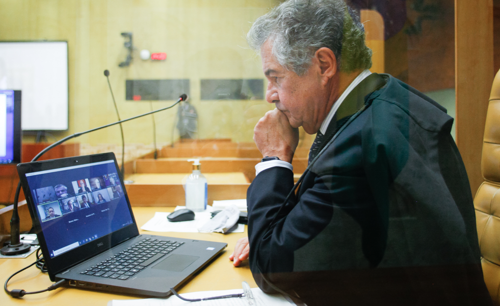 Ministro Marco Aurélio Mello em sessão plenária do STF (Foto: Fellipe Sampaio/STF)