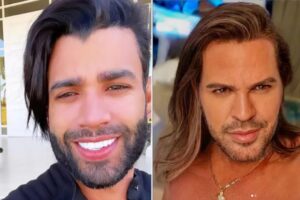 Novo visual de Gusttavo Lima não agrada fãs e cantor é comparado a Eduardo Costa
