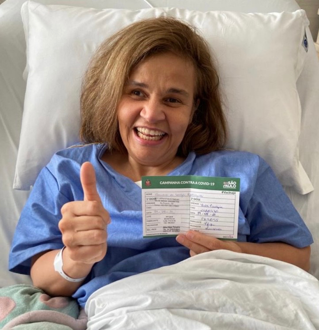 Vacinada contra Covid-19