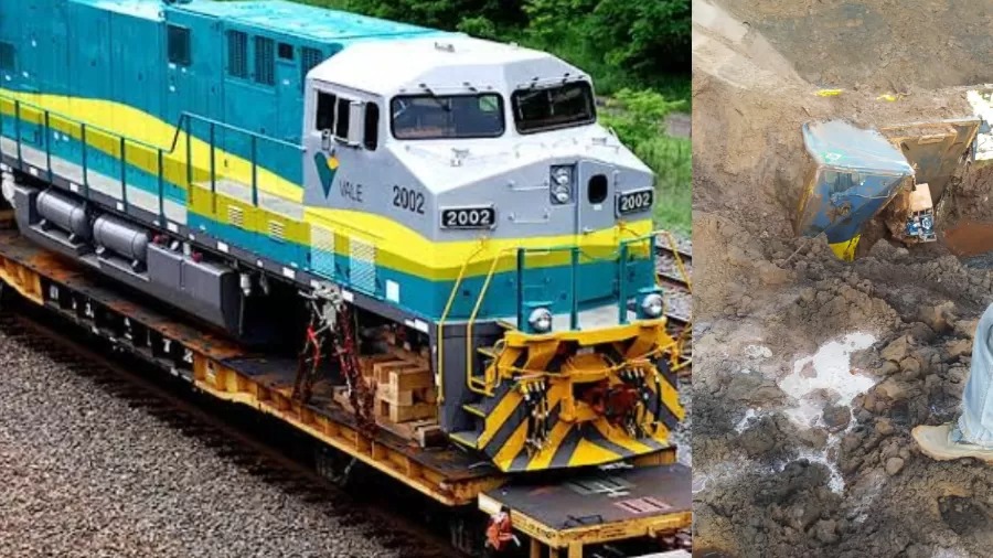 Locomotiva estava há 15 metros de profundidade; dez pessoas ainda não foram encontradas após dois anos
