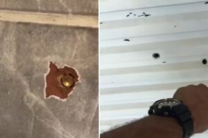 Mulher denuncia que PM atirou contra seu apartamento após ela reclamar de barulho, em Goiânia