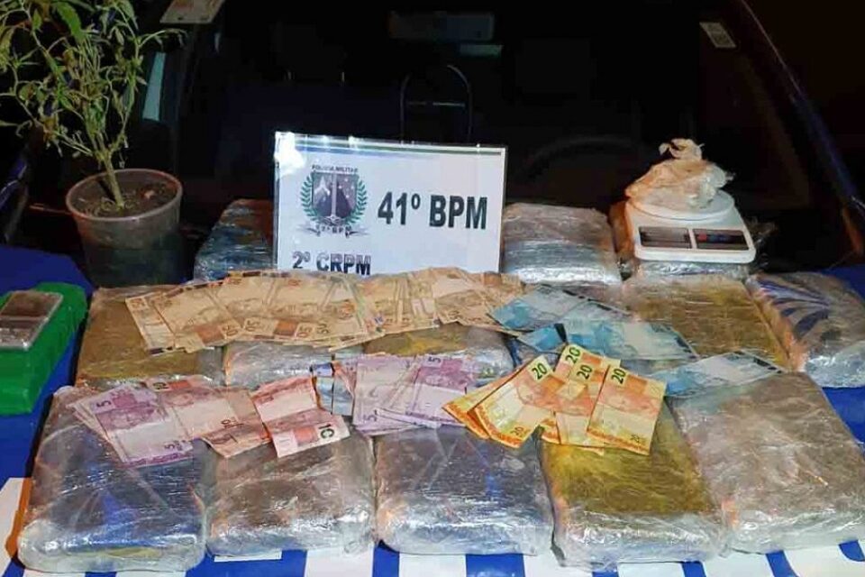 Quadrilha desarticulada em Aparecida (Foto: PM-GO/ Divulgação)