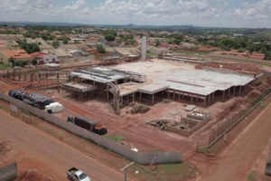 Obras do hospital municipal de Palmeiras de Goiás (Foto: Divulgação)