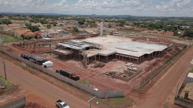 Obras do hospital municipal de Palmeiras de Goiás (Foto: Divulgação)