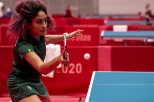 Millena França durante jogo nas Paralímpiadas