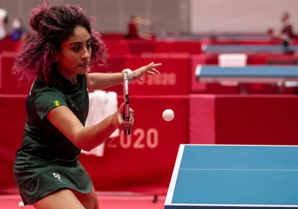 Millena França durante jogo nas Paralímpiadas