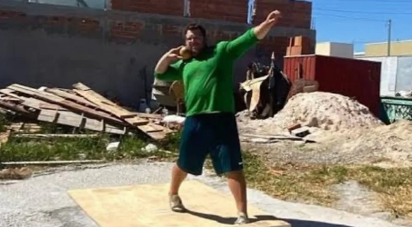 Treino improvisado de Darlan Romani