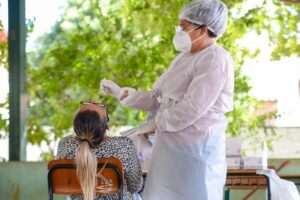 A primeira testagem de servidores da Educação em Goiânia detectou dois casos positivos de Covid-19. Profissionais já foram afastados. (Foto: Jucimar de Sousa/Mais Goiás)