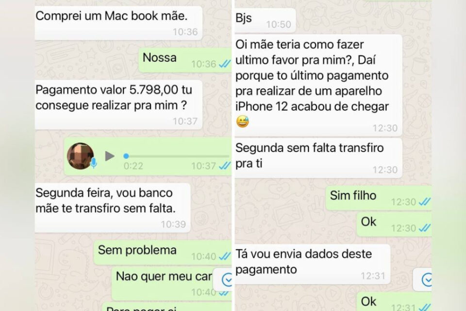 Conversas trocadas entre os criminosos e as vítimas de Porto Alegre. Grupo suspeito aplicar golpe de R$ 31 mil à vítimas do RS é preso em Goiânia e Aparecida