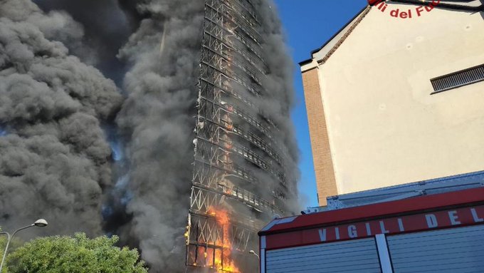 Incêndio em Milão