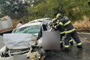 Acidente com vitima fatal na GO-220 (Foto: Corpo de Bombeiros Militar)